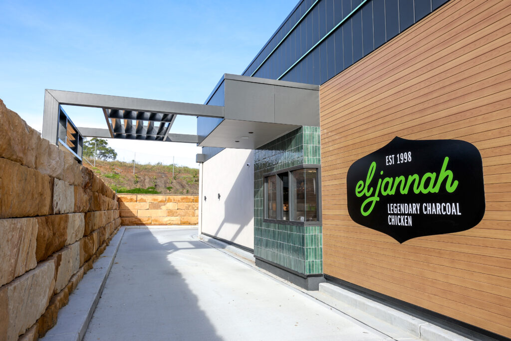 New build retail project for El Jannah, Minto by ABACORP commercial construction company