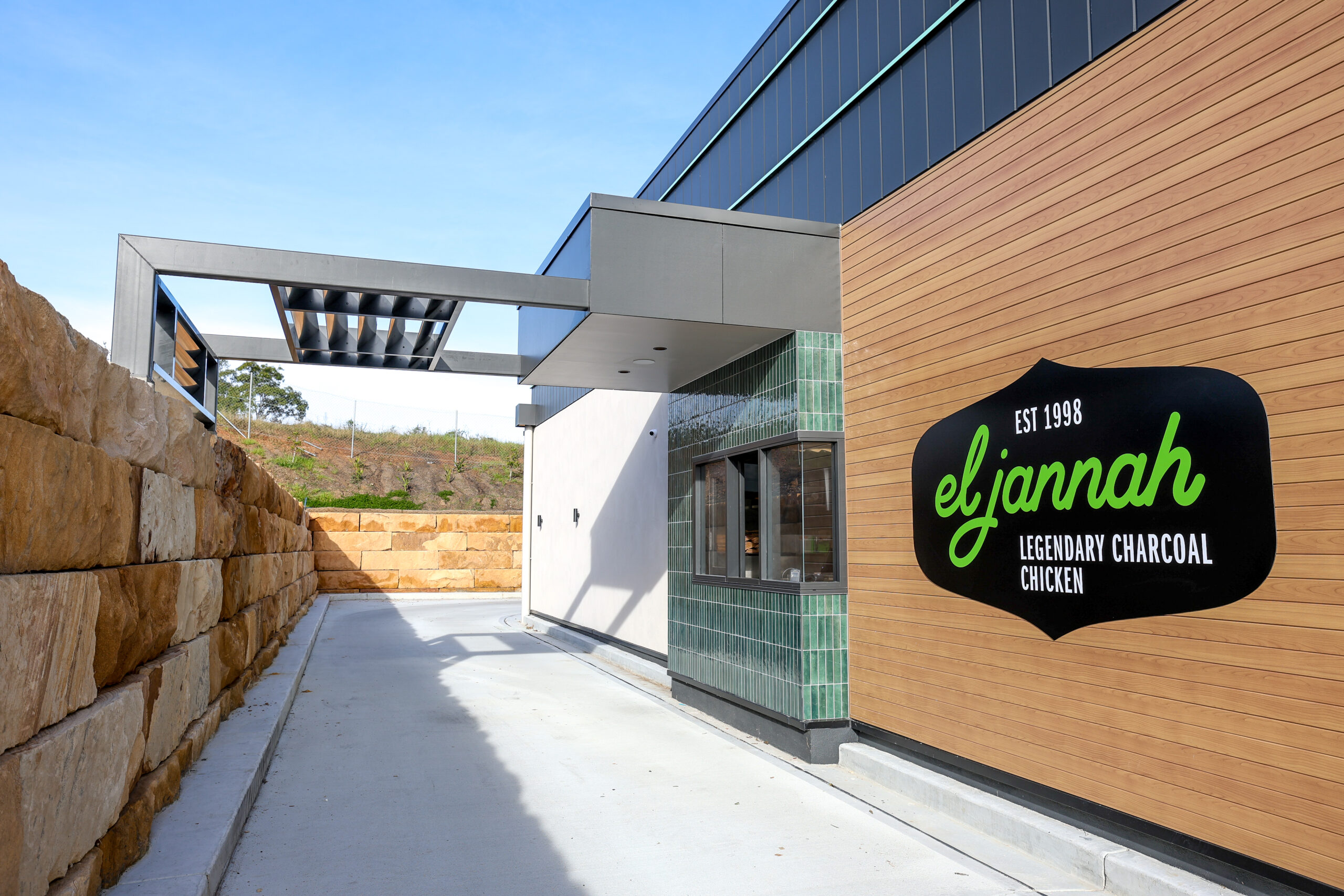 New build retail project for El Jannah, Minto by ABACORP commercial construction company