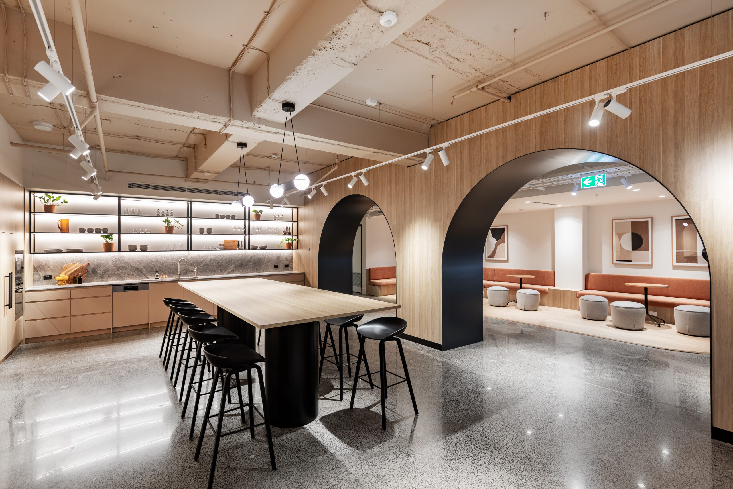 Commercial office interior fit-out for Bridge Street Offices by ABACORP commercial fit-out company