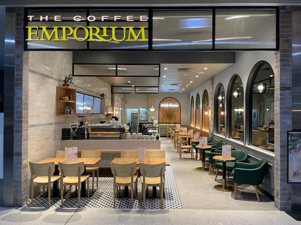Retail café interior fit-out for The Coffee Emporium Sydney by ABACORP commercial fit-out company