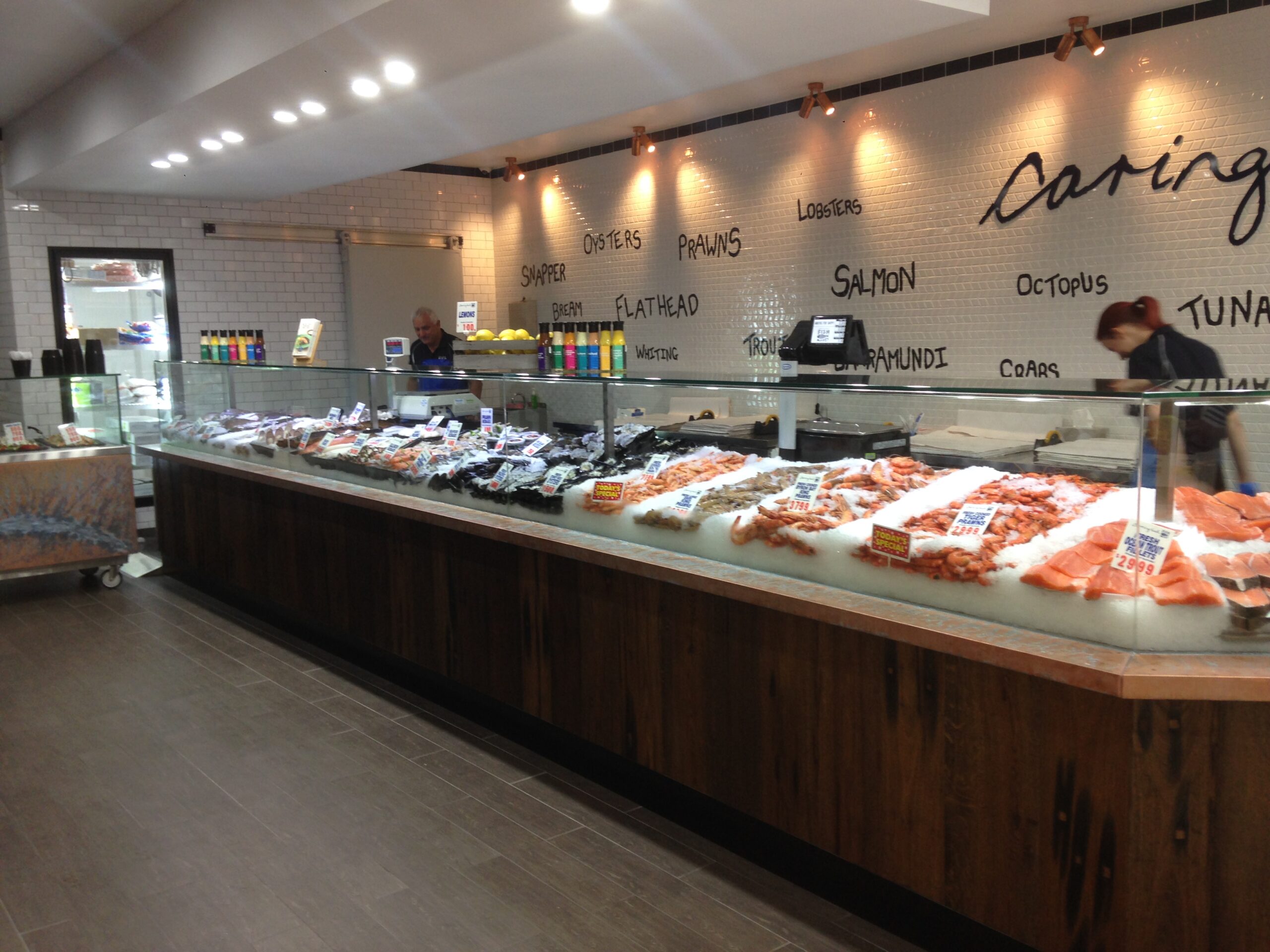 Retail interior fit-out for Fishfair Caringbah by ABACORP commercial fit-out company