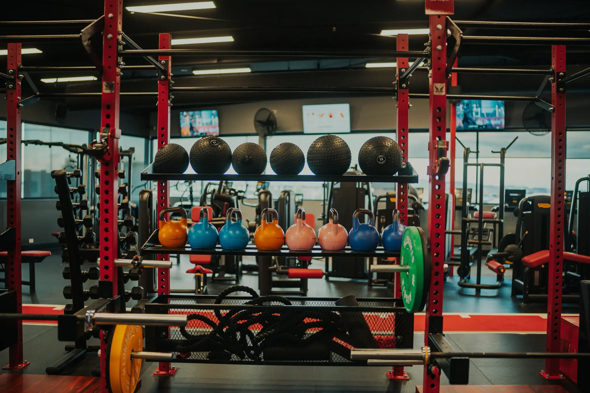 Commercial gym interior fit-out for Snap Fitness Elara by ABACORP commercial fit-out company
