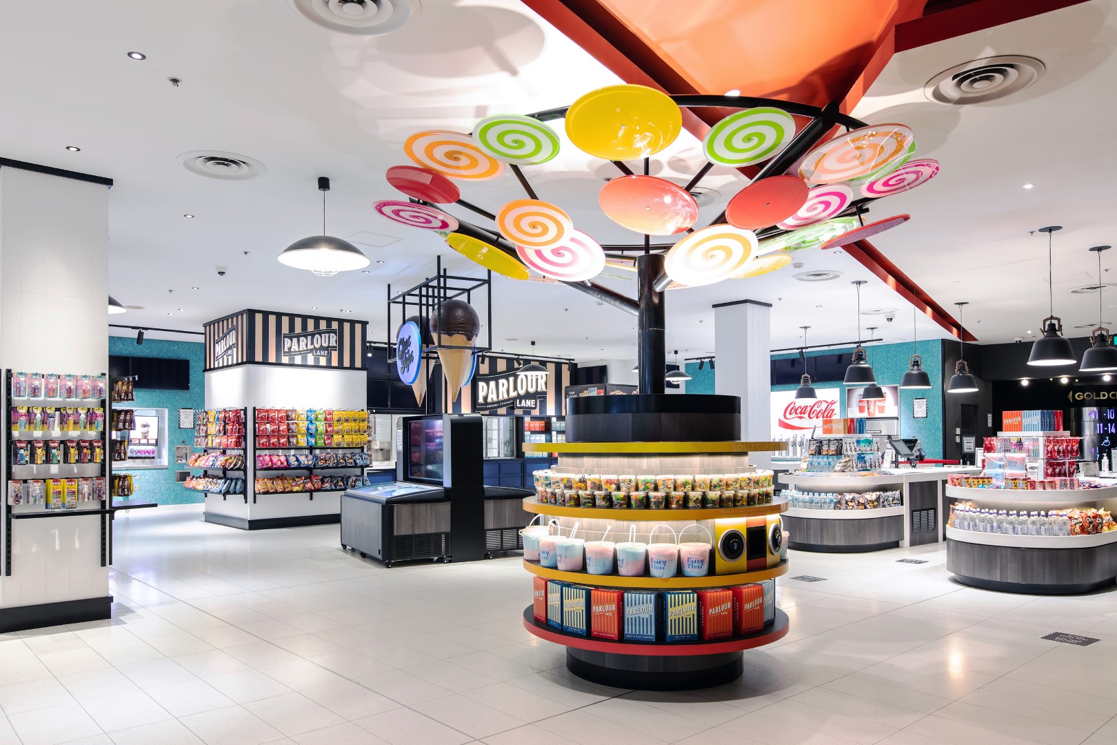 Retail refurbishment for The Candy Bar at Macquarie Centre by ABACORP commercial construction company