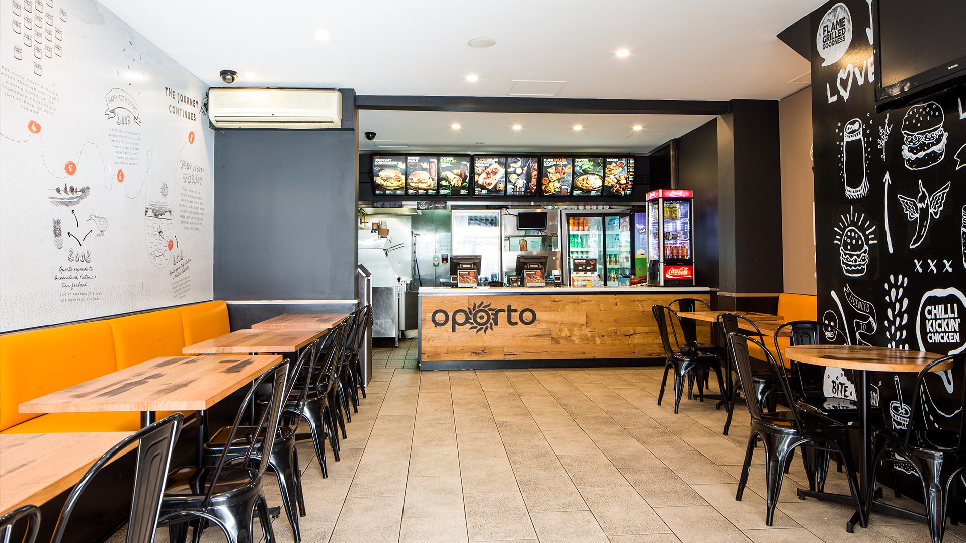 Retail interior fit-out for Oportos Auburn by ABACORP commercial fit-out company